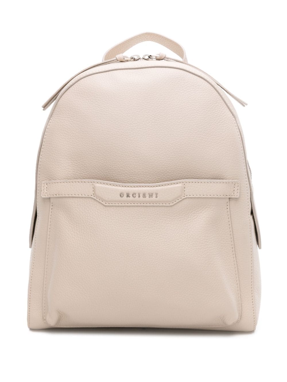 Orciani logo-lettering leather backpack - Neutrals von Orciani