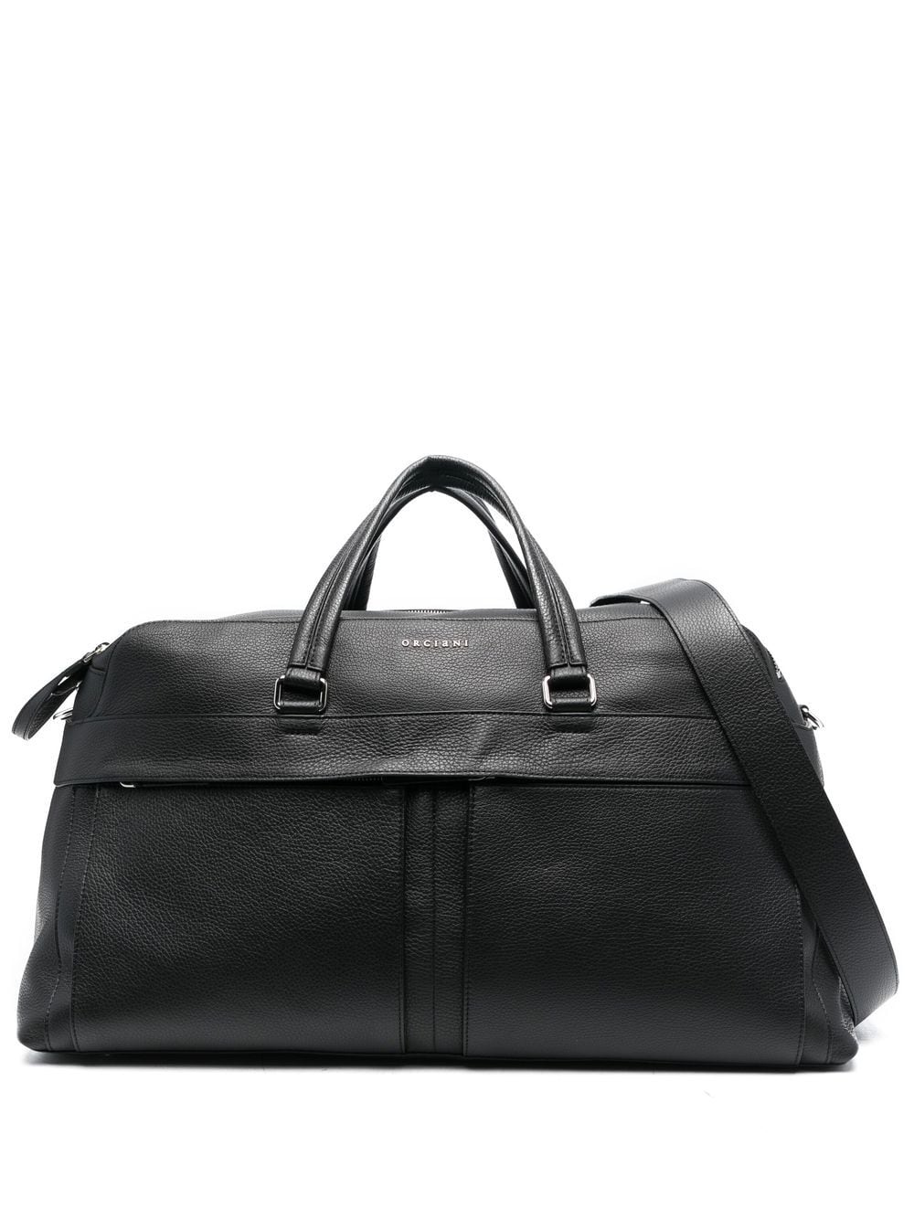 Orciani logo-plaque leather holdall bag - Black von Orciani