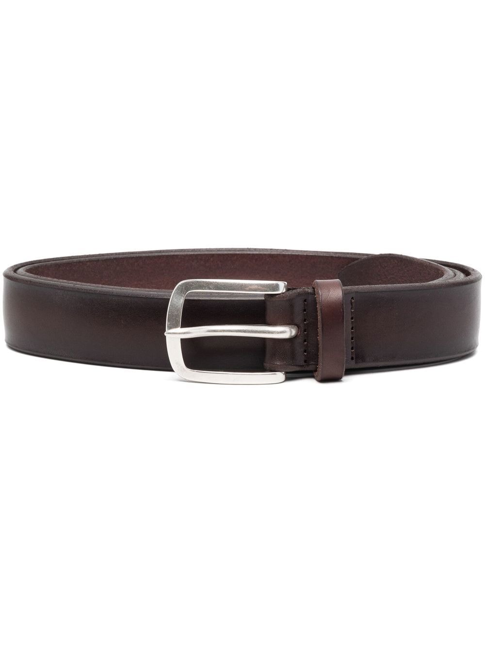 Orciani square-buckle leather belt - Brown von Orciani