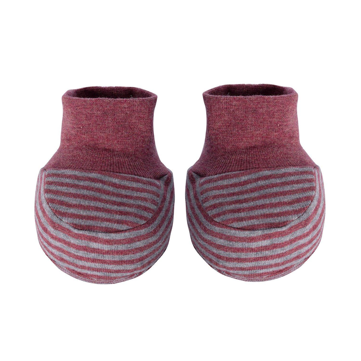 Baby Schuhe Unisex Bordeaux 50-56 von OrganicEra