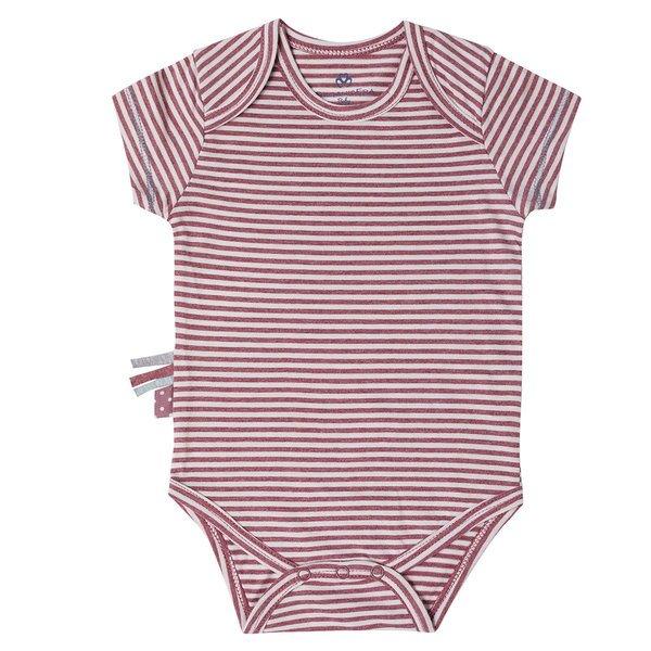 Kurzarm-body Unisex Bordeaux 0-3M von OrganicEra