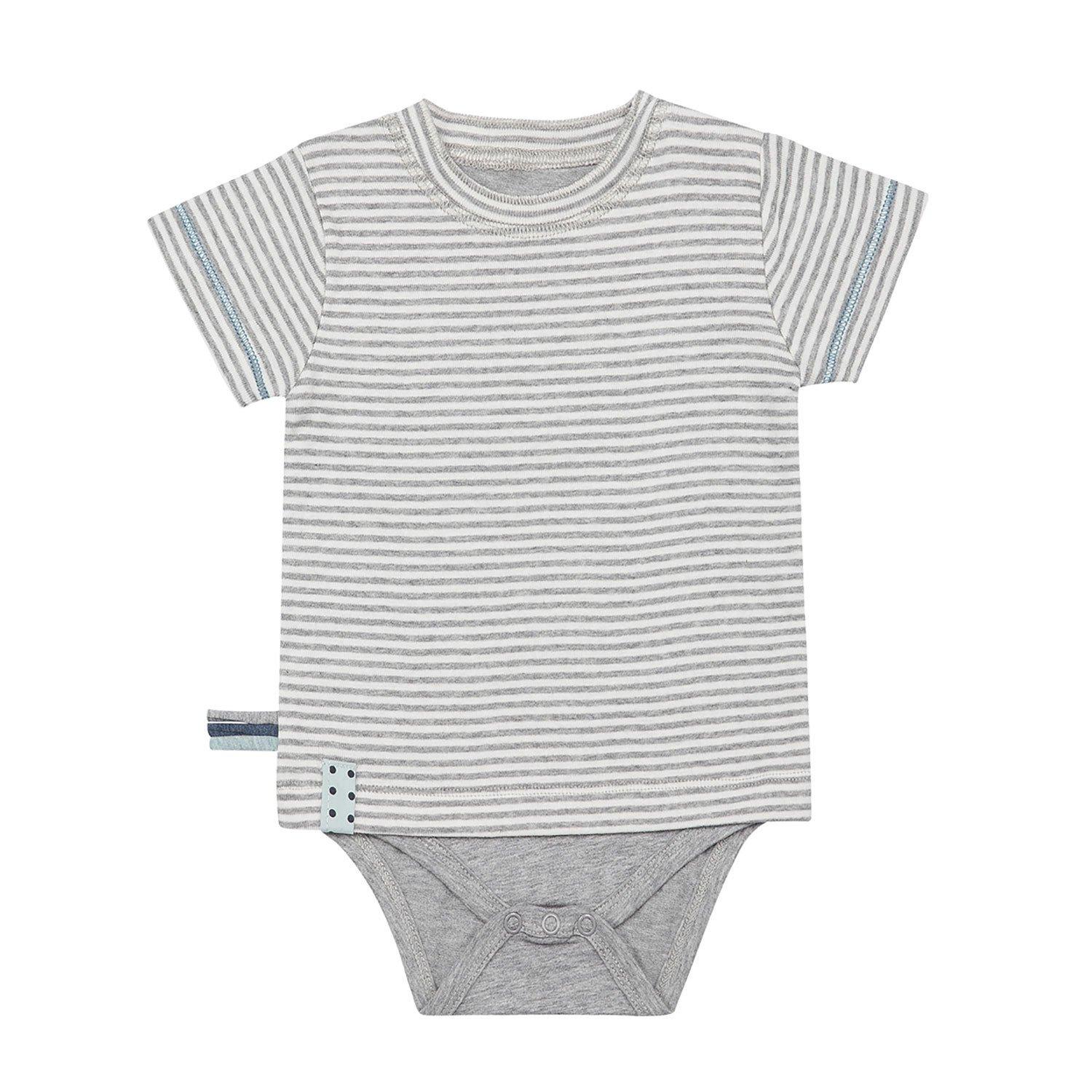 Kurzarm-bodyshirt Unisex Taubengrau 0-3M von OrganicEra