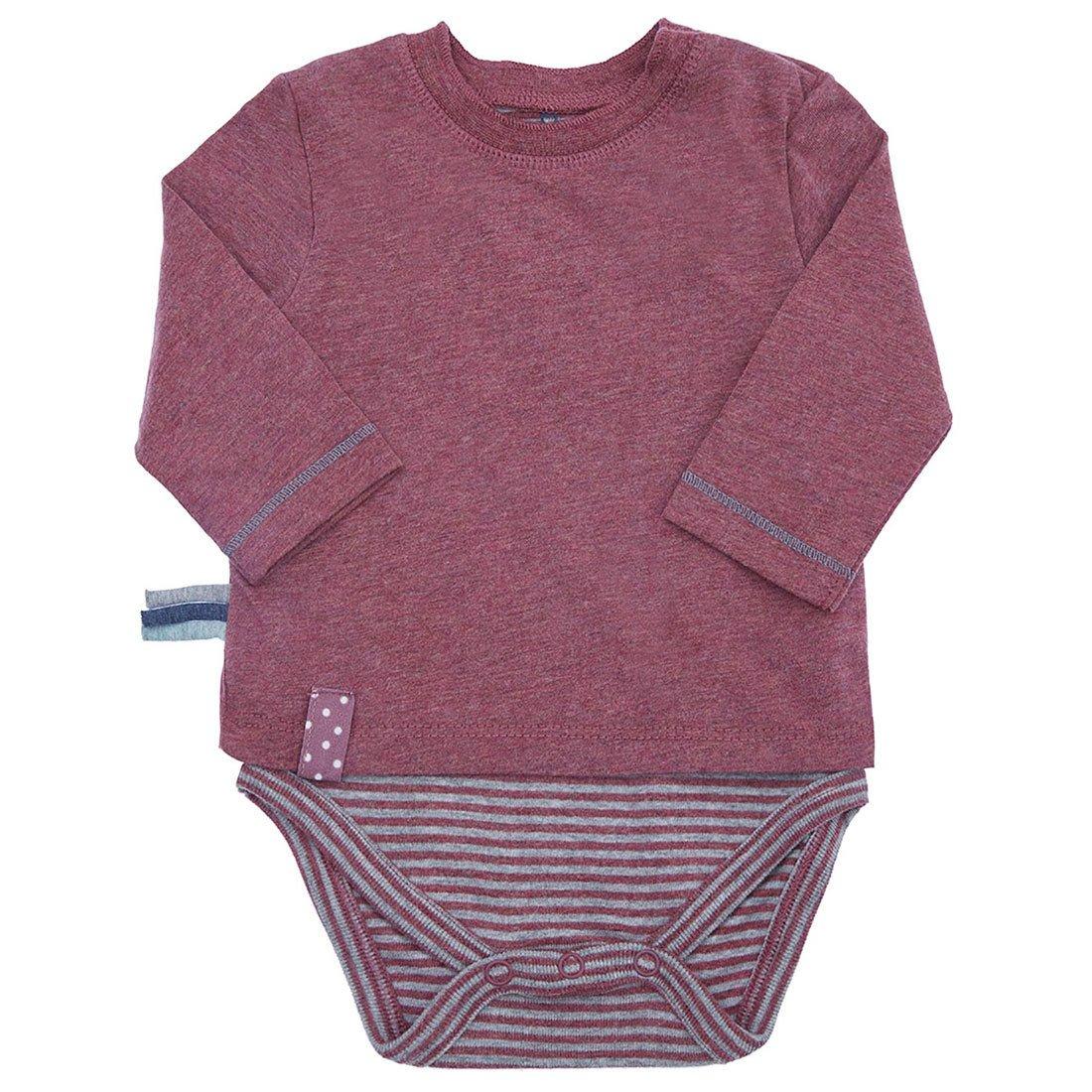 Langarm-bodyshirt Unisex Bordeaux 0-3M von OrganicEra