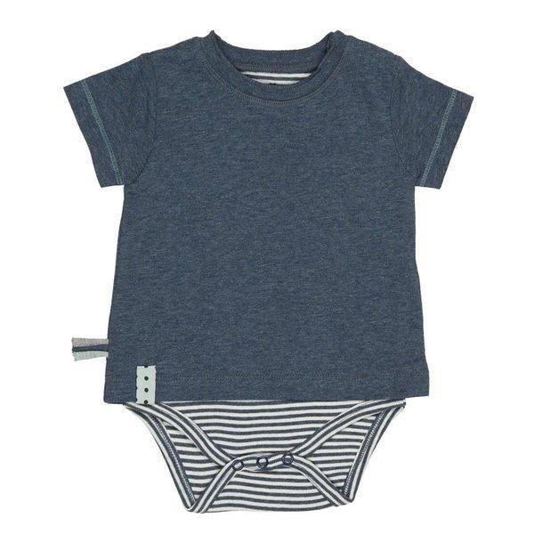 Kurzarm-bodyshirt Unisex Indigo 0-3M von OrganicEra