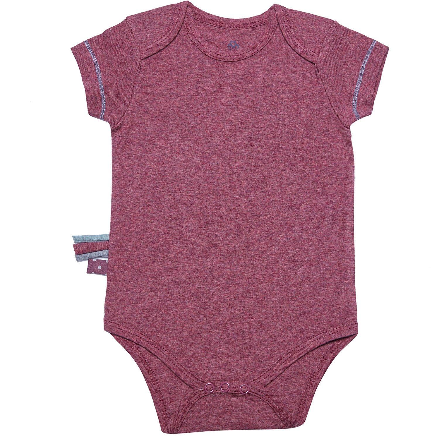 Kurzarm-body Unisex Bordeaux 0-3M von OrganicEra