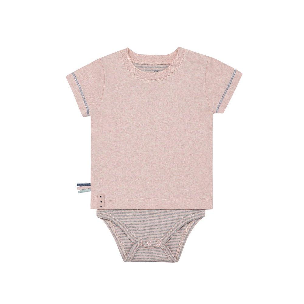 Kurzarm-bodyshirt Unisex Rosa 0-3M von OrganicEra