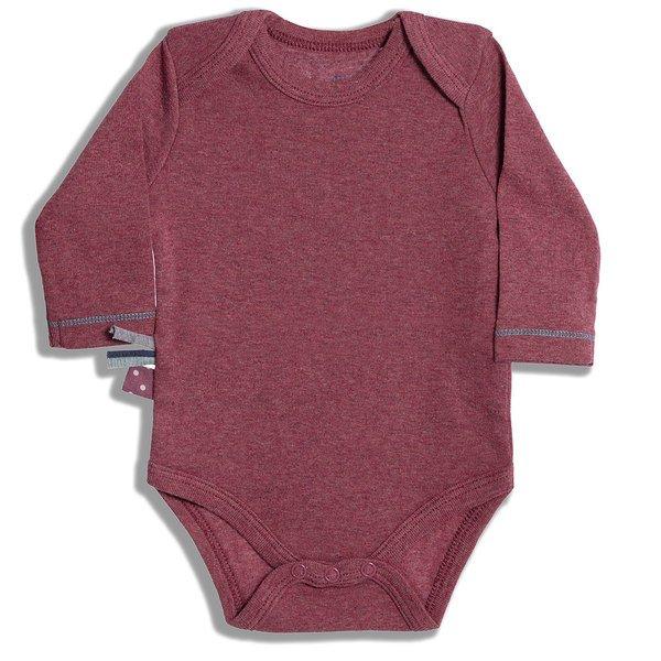 Langarm-body Unisex Bordeaux 12-18M von OrganicEra