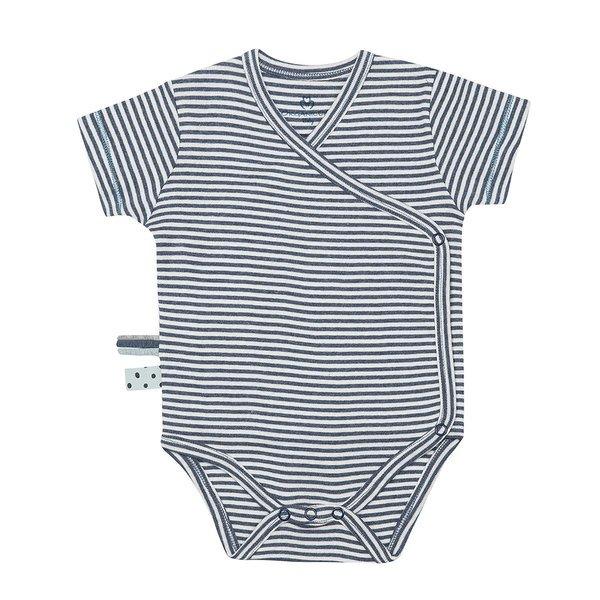 Wickel-kurzarmbody Unisex Indigo 12-18M von OrganicEra