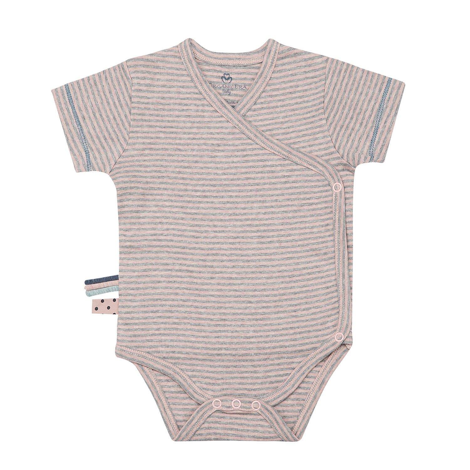 Wickel-kurzarmbody Unisex Rosa 12-18M von OrganicEra