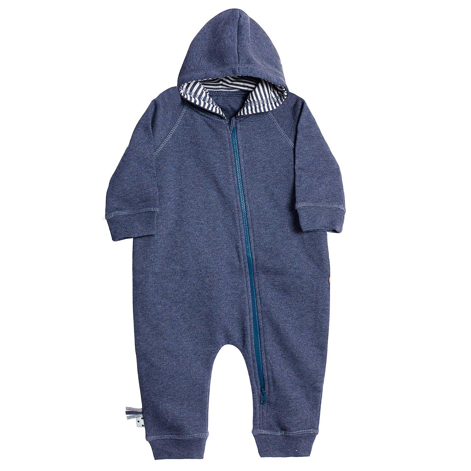 Kapuzen-strampler Unisex Indigo 12-18M von OrganicEra