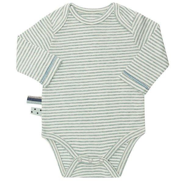 Langarm-body Unisex Pastellgrün 3-6M von OrganicEra