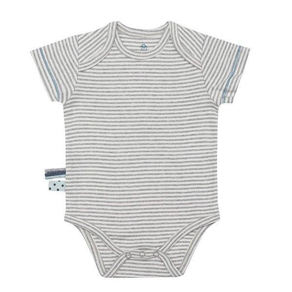 Kurzarm-body Unisex Taubengrau 6-12 mesi von OrganicEra