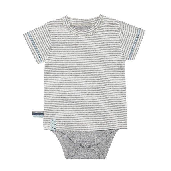 Kurzarm-bodyshirt Unisex Taubengrau 12-18M von OrganicEra