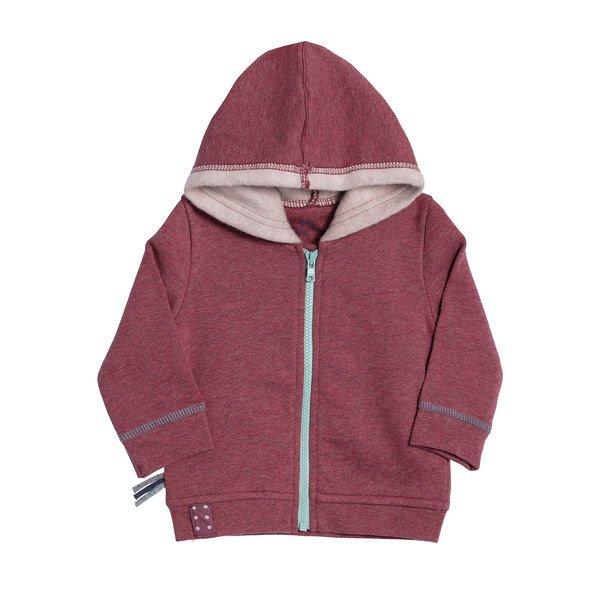 Kapuzen-sweatjacke Aus Bio-baumwolle Unisex Bordeaux 18-24M von OrganicEra