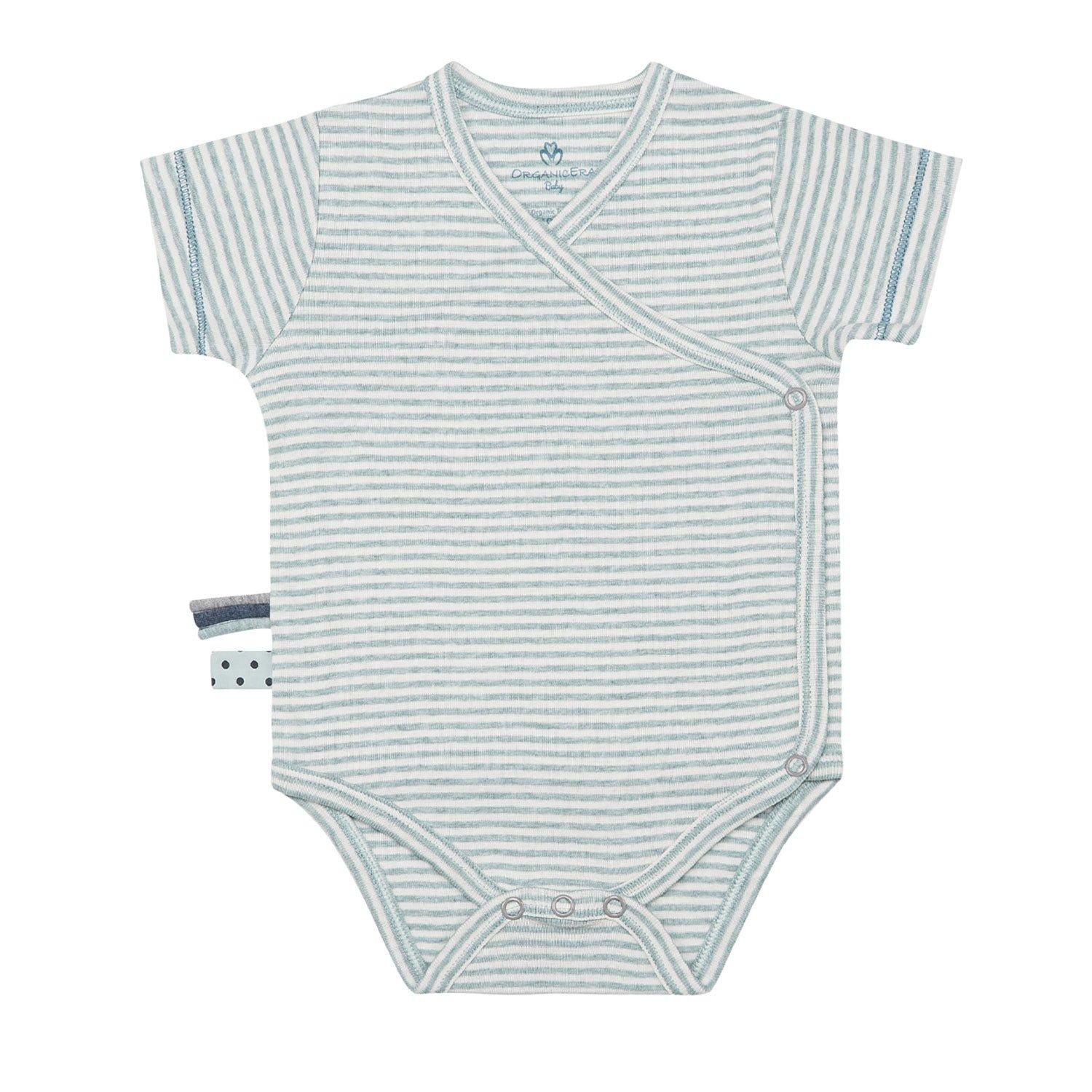 Wickel-kurzarmbody Unisex Pastellgrün 12-18M von OrganicEra