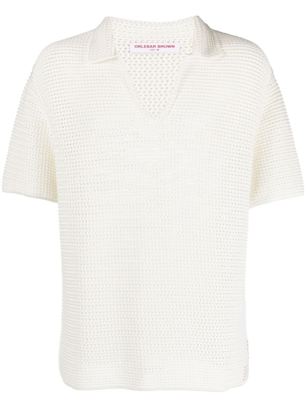 Orlebar Brown Batten crochet polo shirt - Neutrals von Orlebar Brown