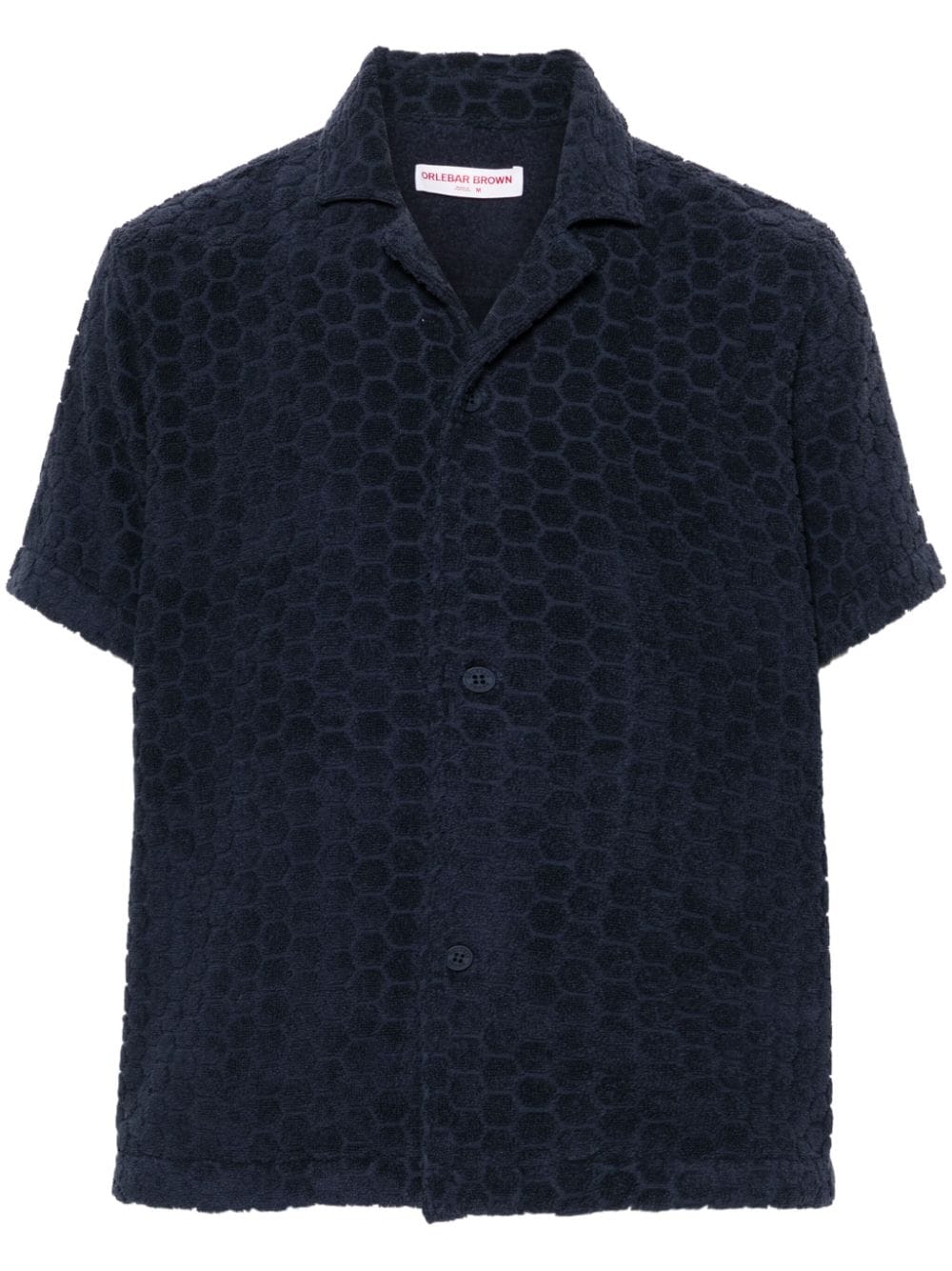Orlebar Brown Howell geometric pattern shirt - Blue von Orlebar Brown