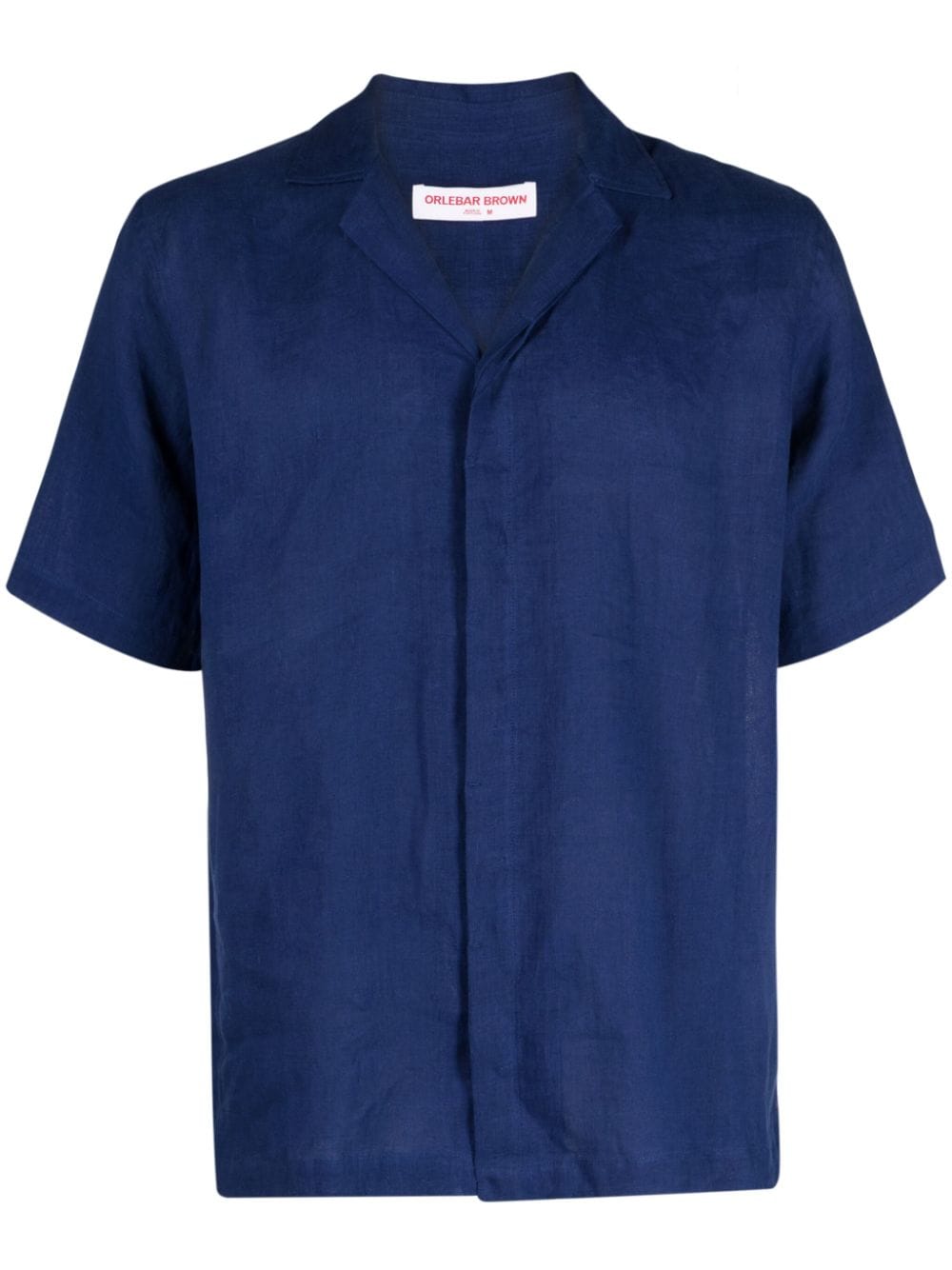 Orlebar Brown Maitan notched-collar linen shirt - Blue von Orlebar Brown