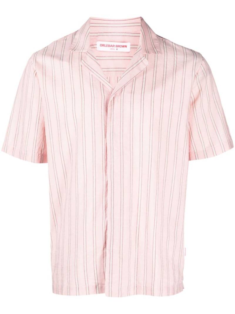 Orlebar Brown Maitan vertical-striped cotton shirt - Pink von Orlebar Brown
