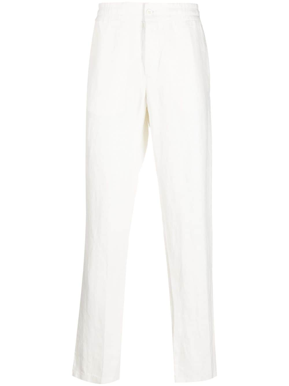 Orlebar Brown straight-leg cotton-linen trousers - White von Orlebar Brown