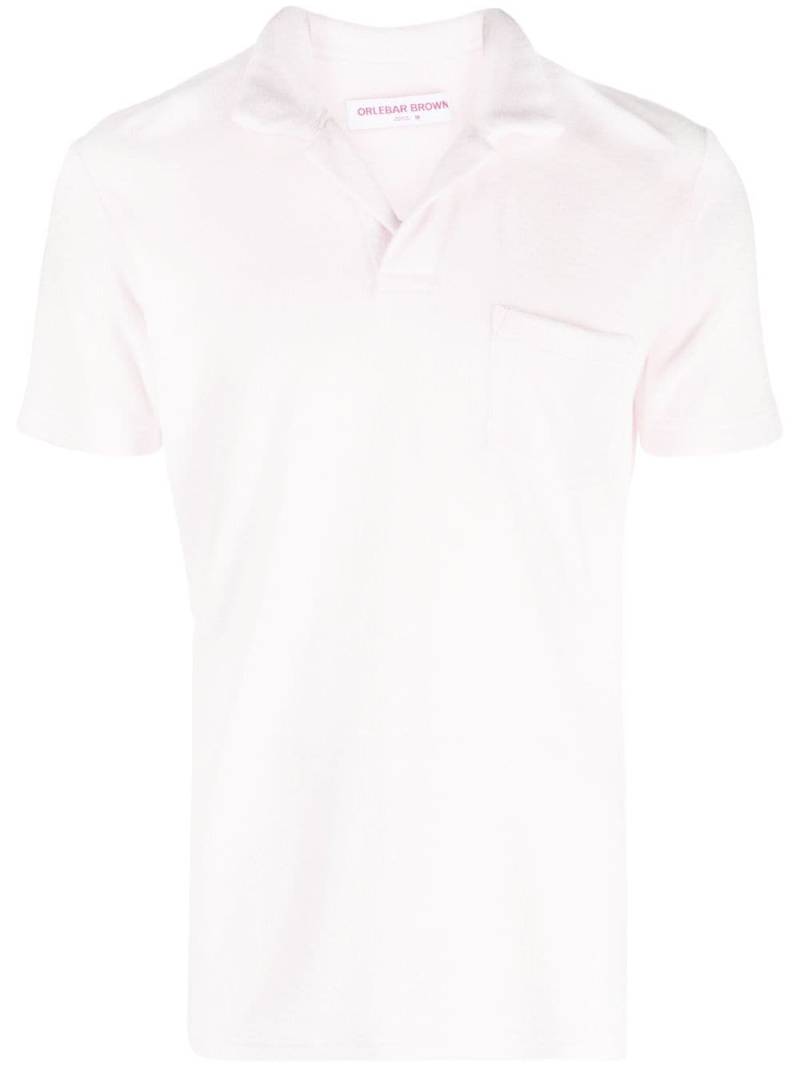 Orlebar Brown terry-cloth effect polo shirt - Pink von Orlebar Brown