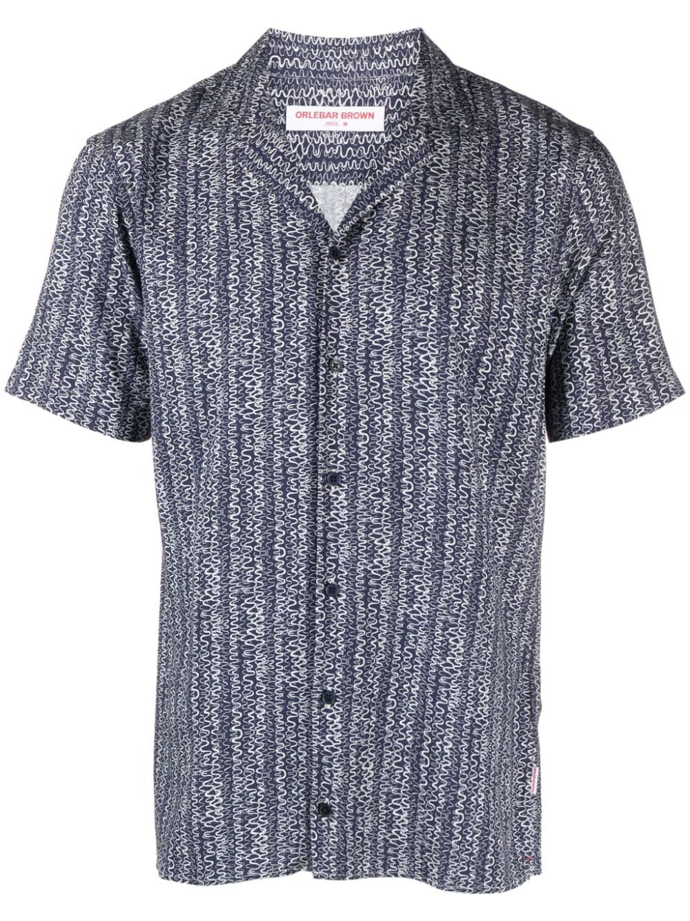 Orlebar Brown wave-print short-sleeve shirt - Blue von Orlebar Brown