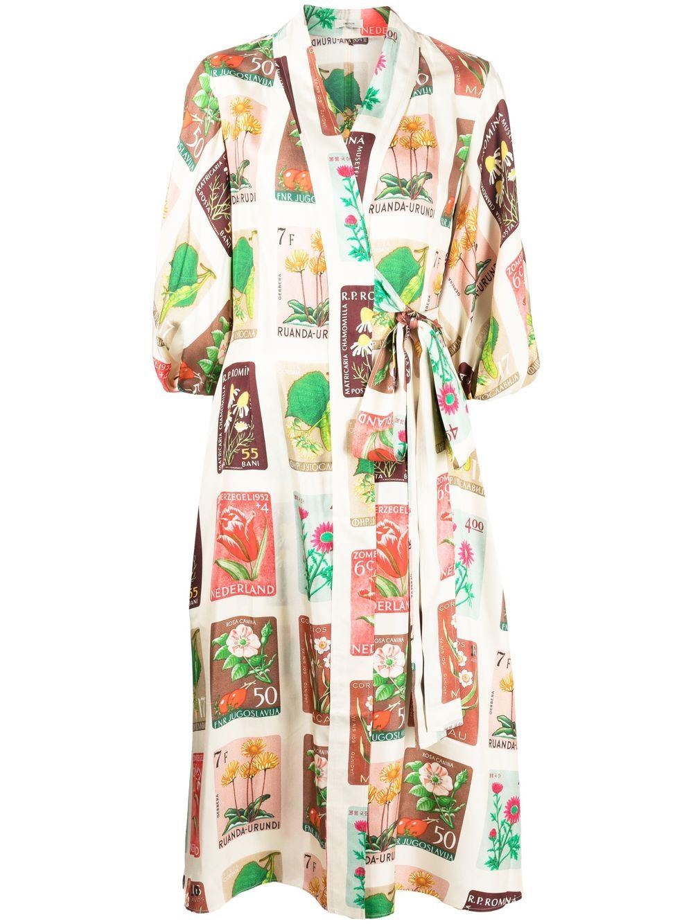 Oroton floral-print wrap dress - Multicolour von Oroton