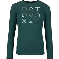 ORTOVOX Damen Funktionsshirt 185 Merino Brand Outline petrol | XL von Ortovox