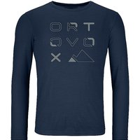 ORTOVOX Herren Funktionsshirt 185 Merino Brand Outline dunkelblau | XL von Ortovox