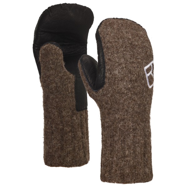 Ortovox - Classic Wool Mitten Leather - Handschuhe Gr L;M braun;grau von Ortovox