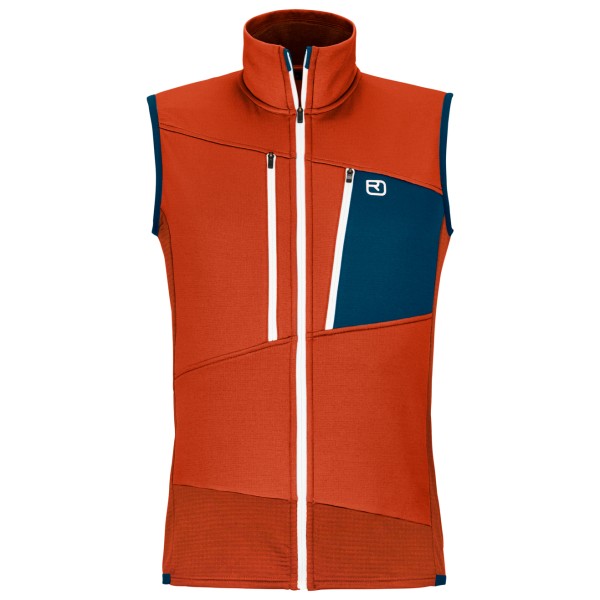 Ortovox - Fleece Grid Vest - Merinogilet Gr L rot von Ortovox