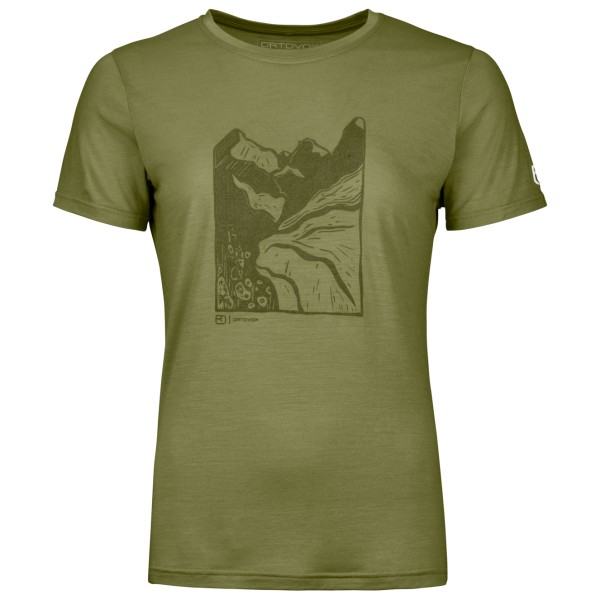 Ortovox - Women's 120 Cool Tec Mountain Cut T-Shirt - Merinoshirt Gr L oliv von Ortovox