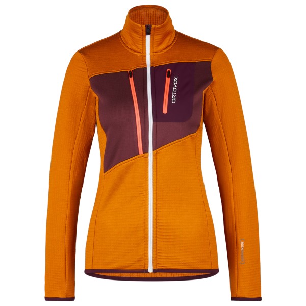 Ortovox - Women's Fleece Grid Jacket - Fleecejacke Gr L;M;S;XL;XS gelb;rot;türkis von Ortovox
