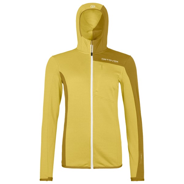 Ortovox - Women's Fleece Light Grid Hooded Jacket - Fleecejacke Gr S gelb von Ortovox