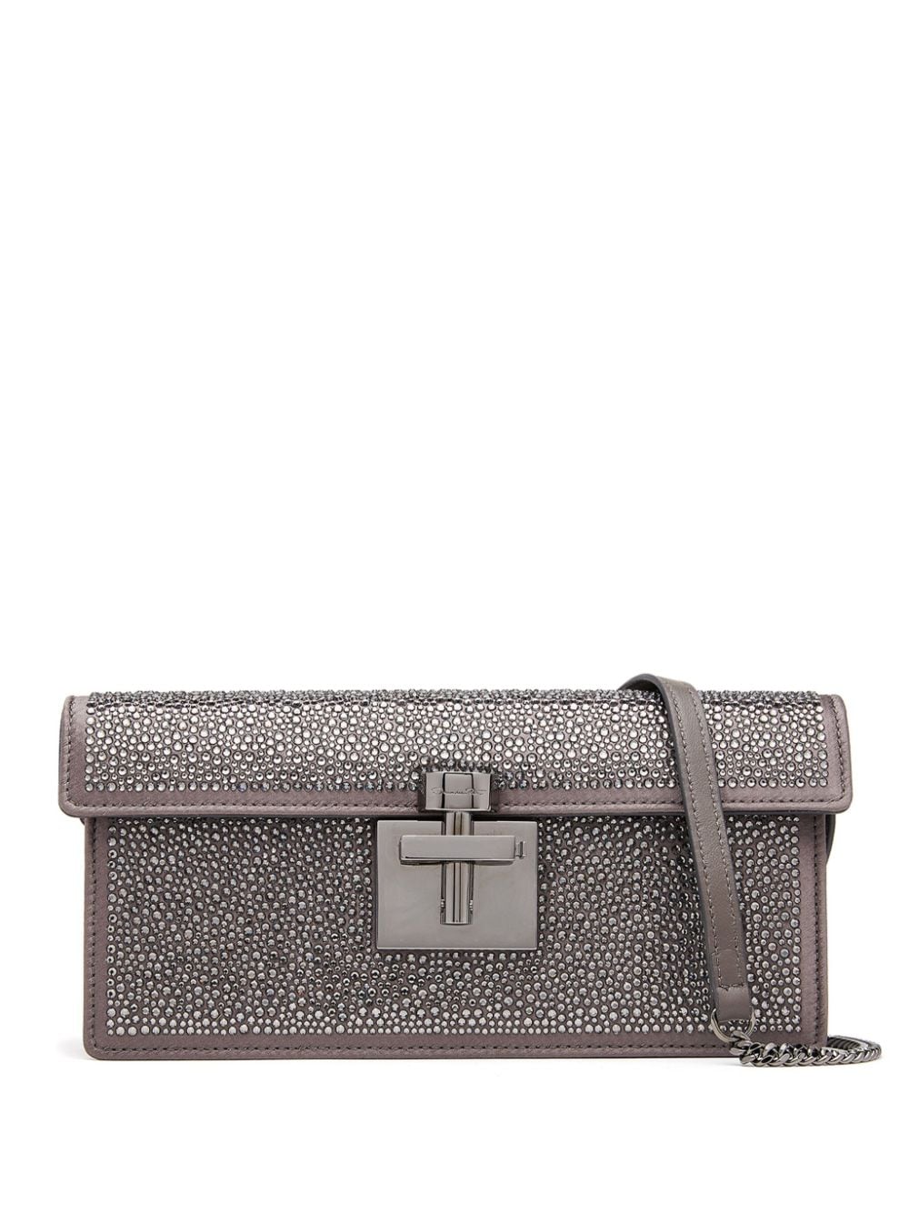 Oscar de la Renta Alibi crystal-embellished clutch bag - Grey von Oscar de la Renta