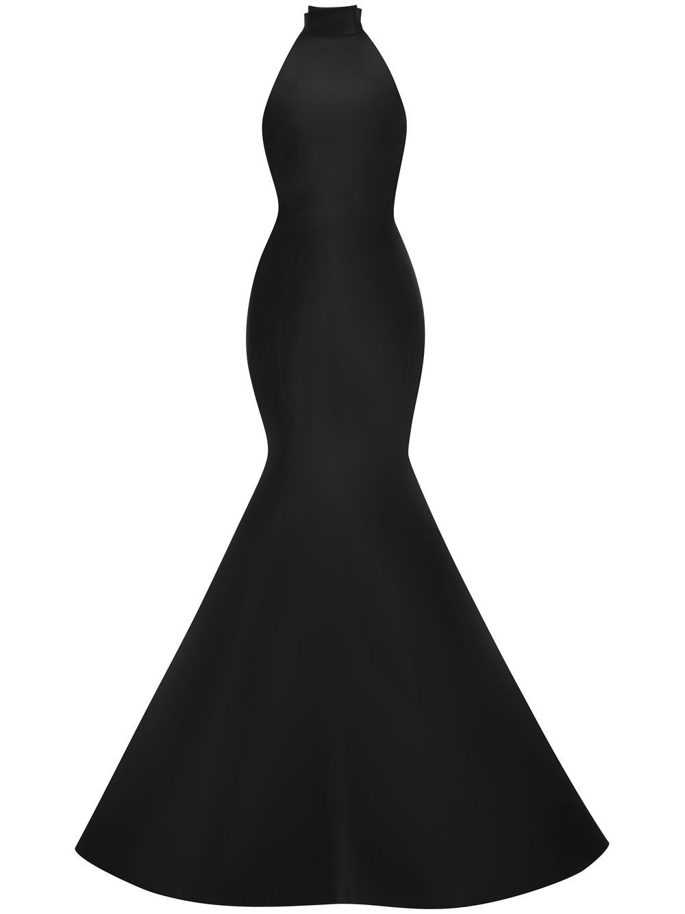 Oscar de la Renta Bow-embellished silk halterneck gown - Black von Oscar de la Renta