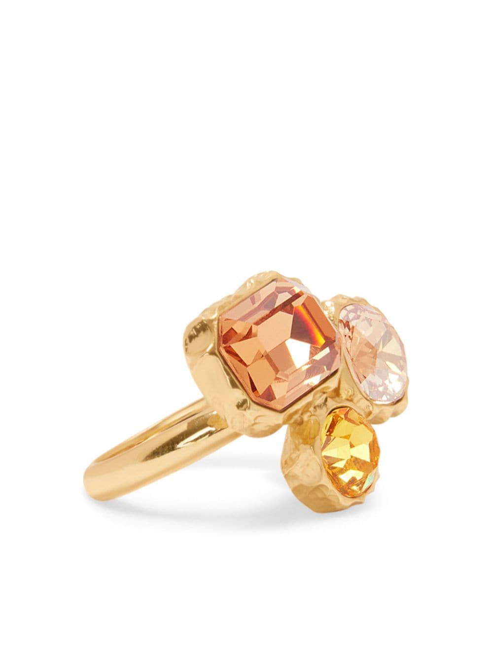 Oscar de la Renta Classic crystal-embellished ring - Gold von Oscar de la Renta