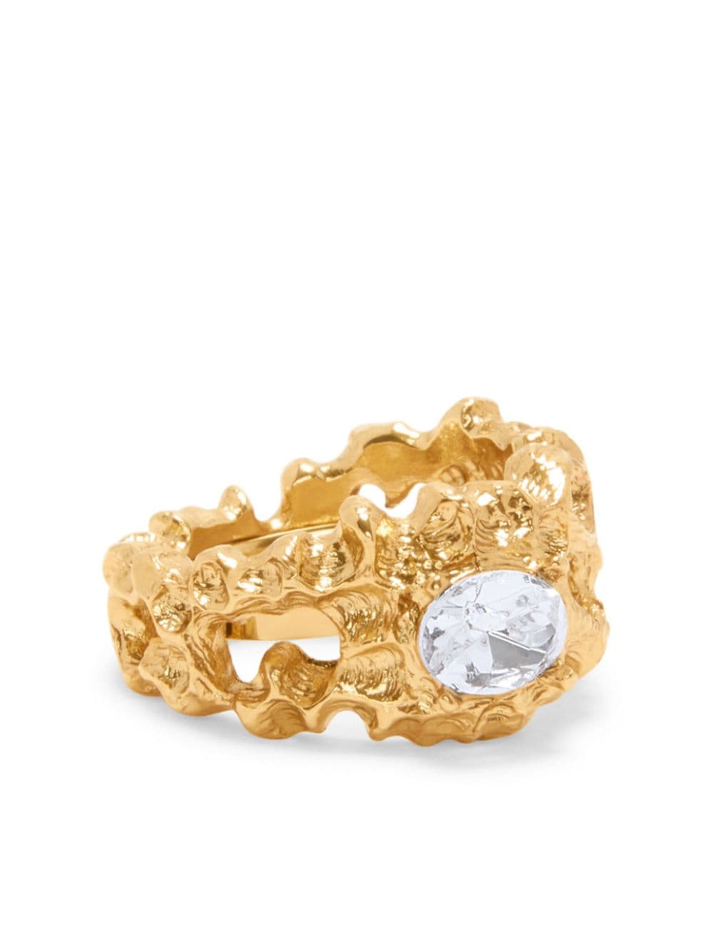 Oscar de la Renta Coral crystal-embellished ring - Gold von Oscar de la Renta
