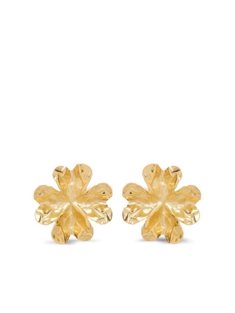Oscar de la Renta Crushed Clover earrings - Gold von Oscar de la Renta