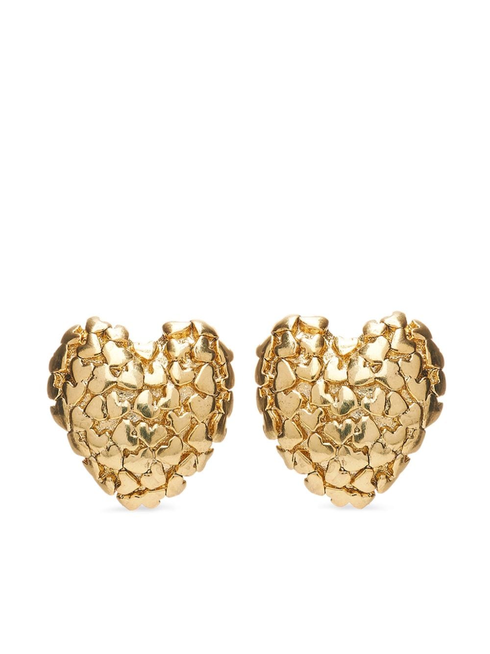 Oscar de la Renta Heart cluster earrings - Gold von Oscar de la Renta