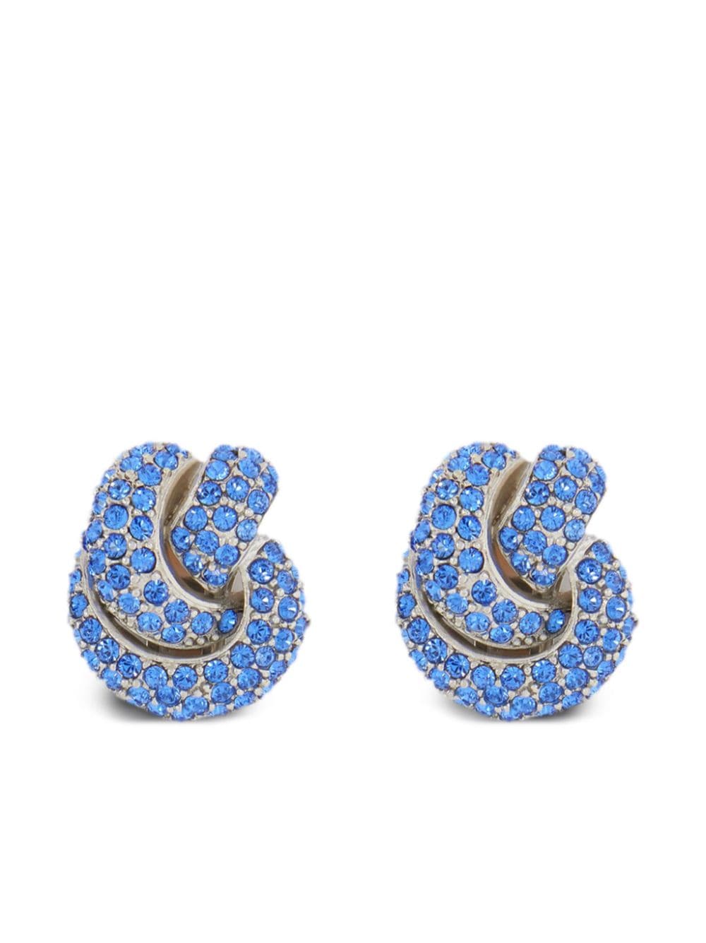 Oscar de la Renta Love knot clip-on earrings - Blue von Oscar de la Renta