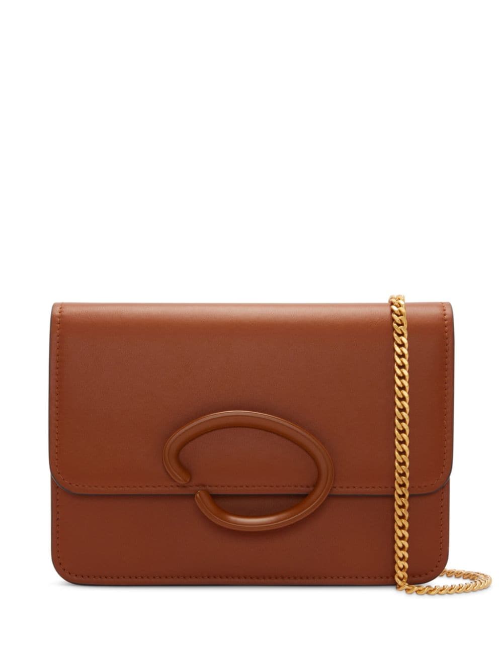 Oscar de la Renta O leather crossbody bag - Brown von Oscar de la Renta