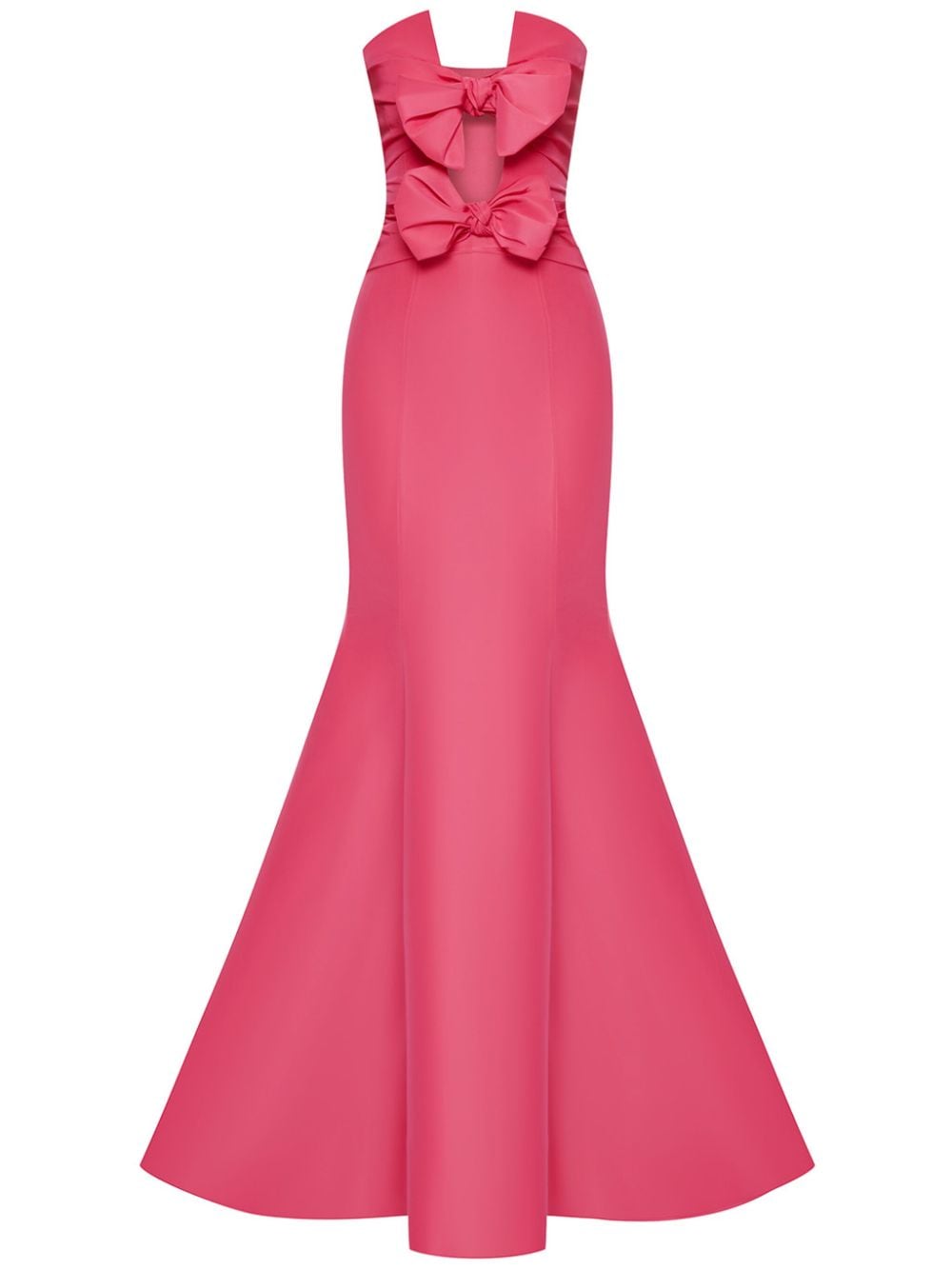 Oscar de la Renta bow-detail cut-out trumpet gown - Pink von Oscar de la Renta