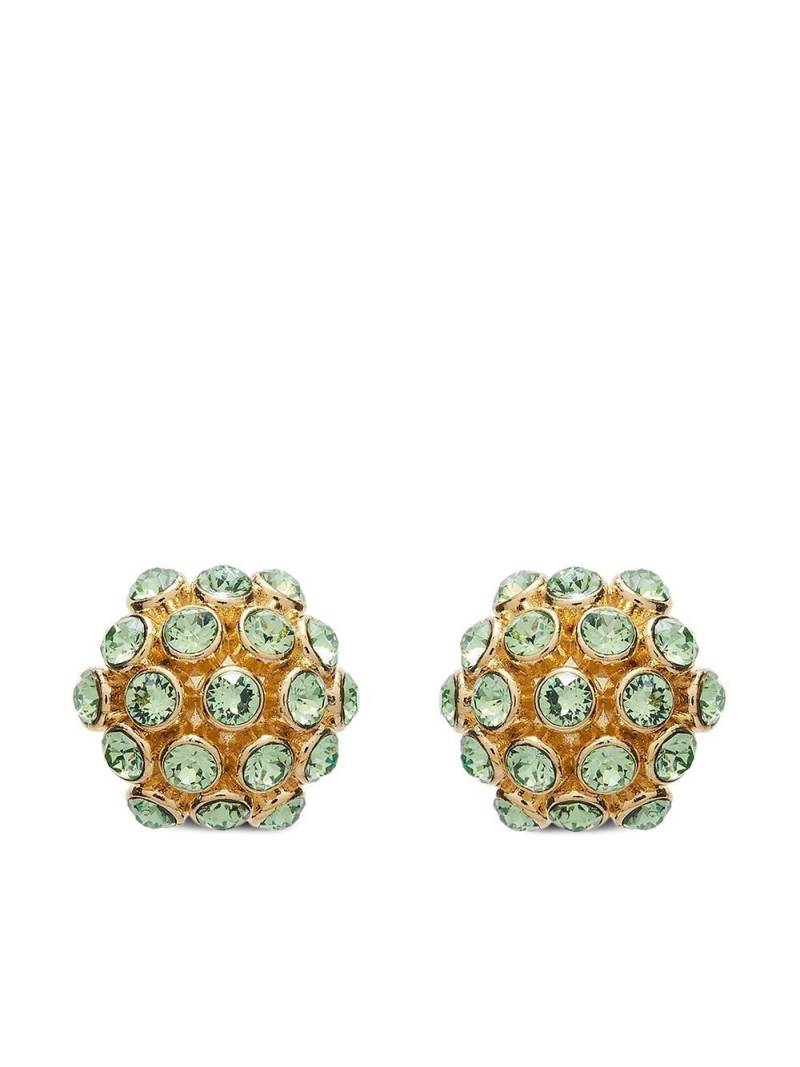 Oscar de la Renta brass flower-shaped earrings - Gold von Oscar de la Renta