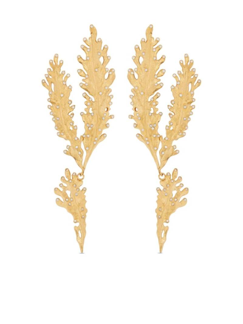 Oscar de la Renta cactus branch earrings - Gold von Oscar de la Renta