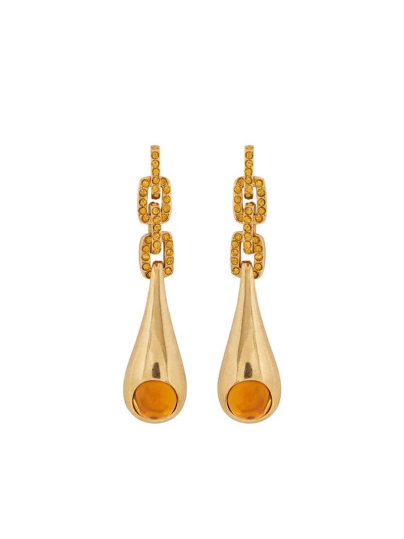 Oscar de la Renta chain-link teardrop earrings - Gold von Oscar de la Renta