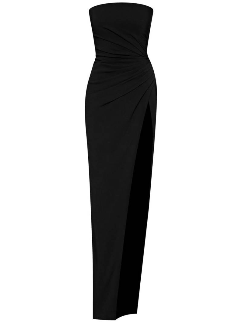 Oscar de la Renta column-silhouette cady maxi dress - Black von Oscar de la Renta