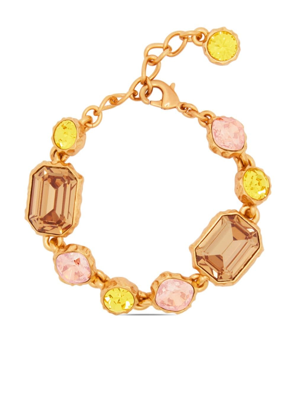 Oscar de la Renta crystal-embellished chain bracelet - Yellow von Oscar de la Renta