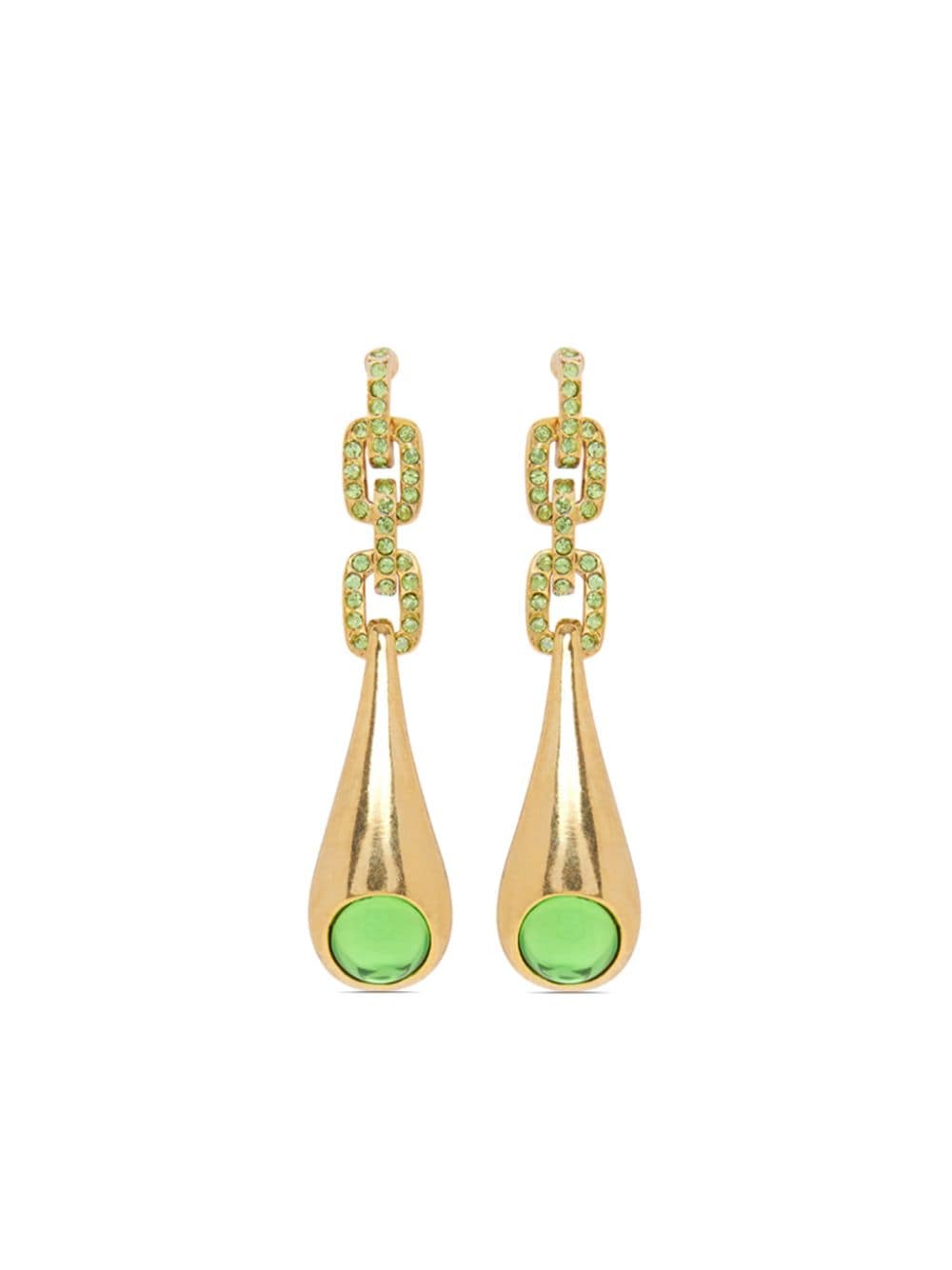 Oscar de la Renta crystal-embellished drop earrings - Green von Oscar de la Renta
