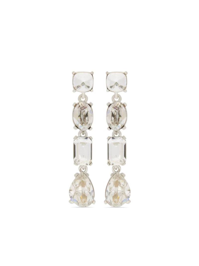 Oscar de la Renta crystal-embellished drop earrings - Neutrals von Oscar de la Renta
